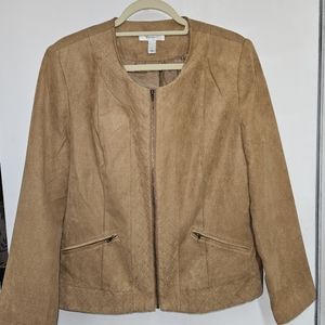 Dressbarn Faux Suede Jacket/blazer
